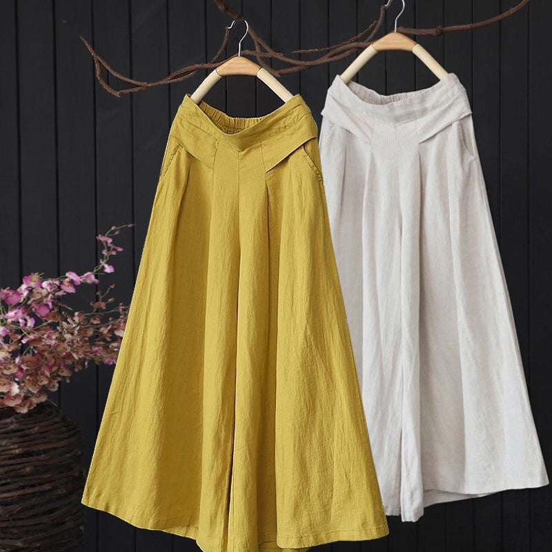 Women's cotton and linen casual pants