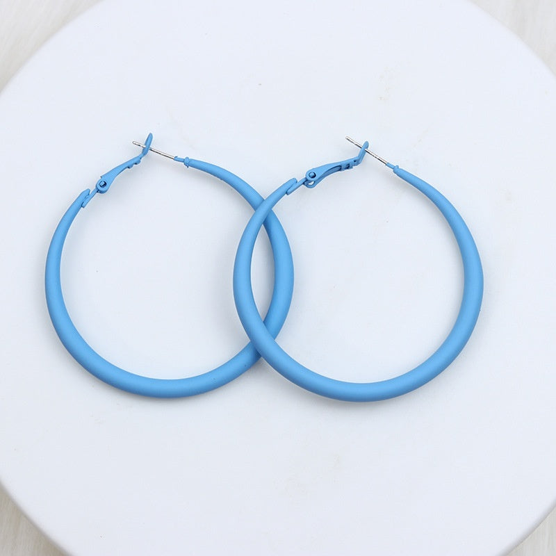 Alloy Color Paint Simple Geometric Eardrop Earring Candy Color