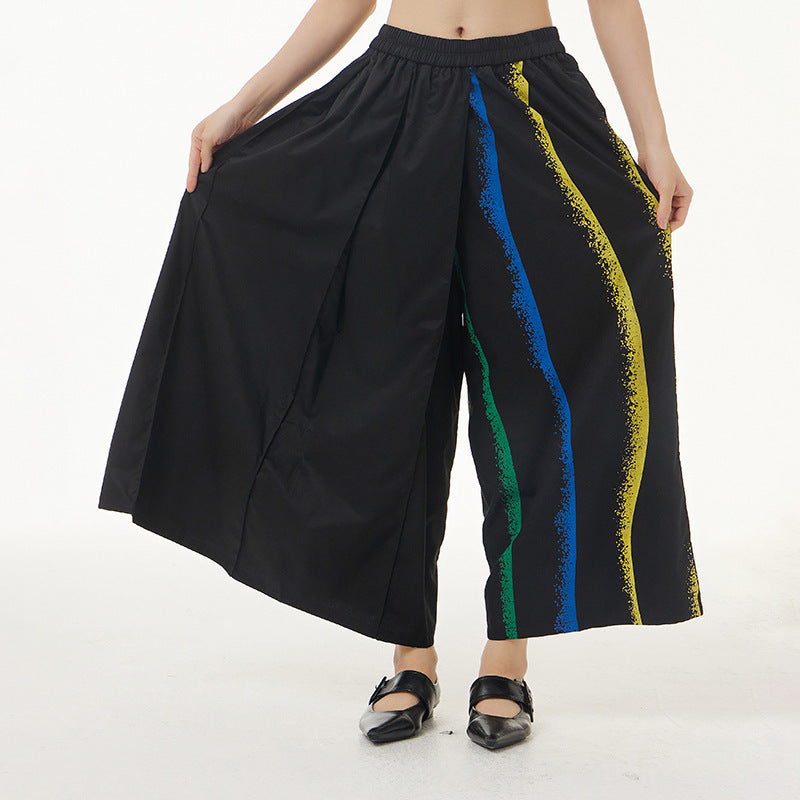 ZARA COLLETION Plus Size Women's Color Striped Printed Pants