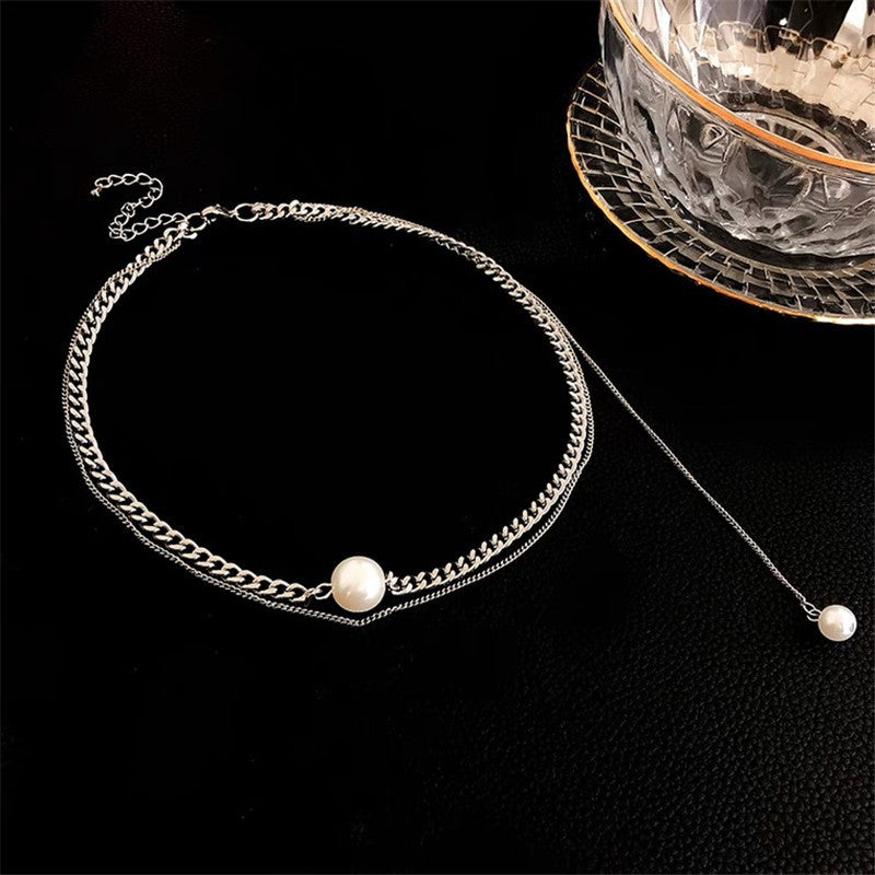 Titanium Steel Niche Design Simple Personality Clavicle Chain