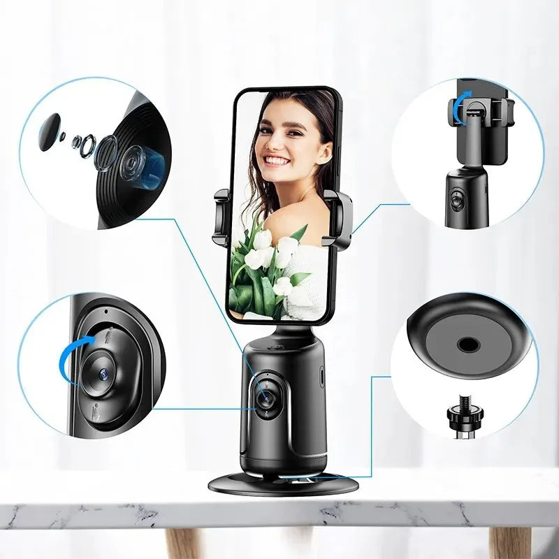 360 Auto Face Tracking Gimbal AI Smart Gimbal Phone Holder For Smartphone Video Vlog Live Stabilizer Tripod