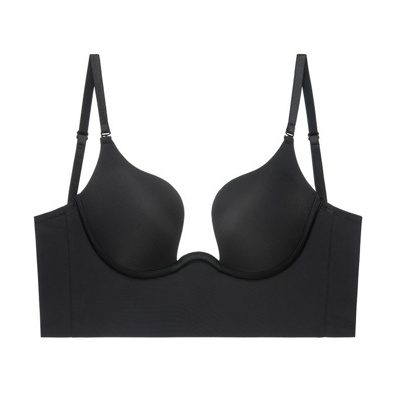 Women's Underwear Small Chest Gathered Without Trace Halter Tops Beauty Back Breast Holding Anti-sagging