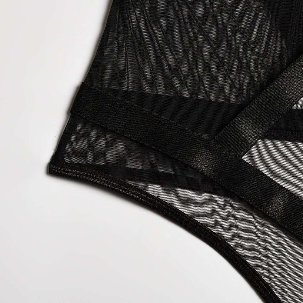 European And American Interest Onesie Mesh Stitching