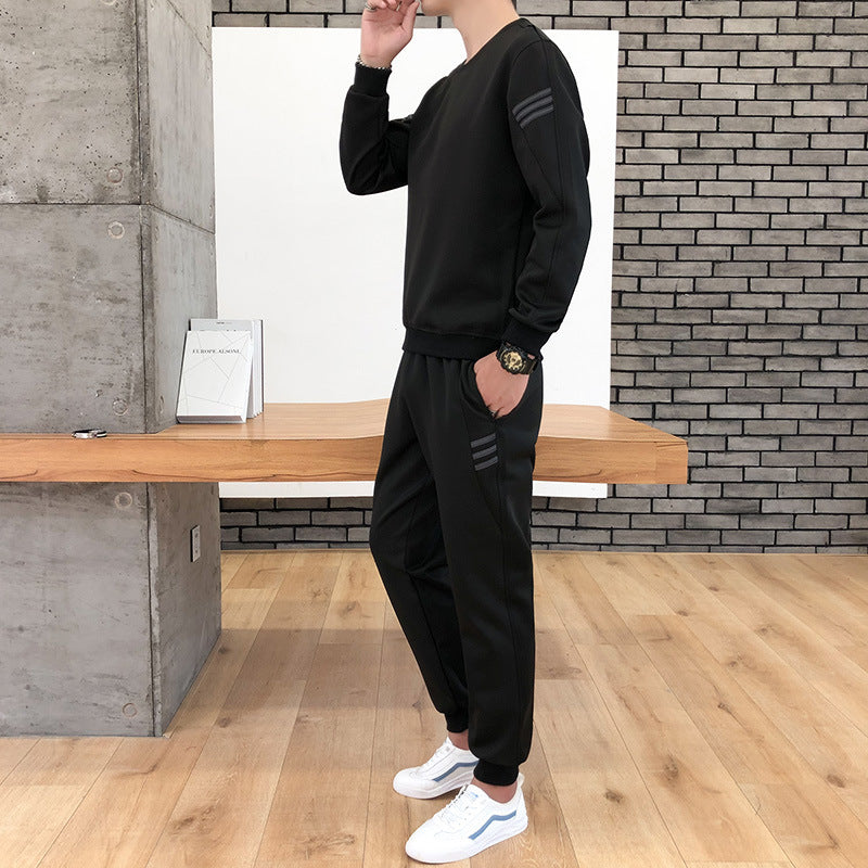 Casual Sports Suit Spring And Autumn Plus Size Long-sleeved Sweater Two-piece Suit