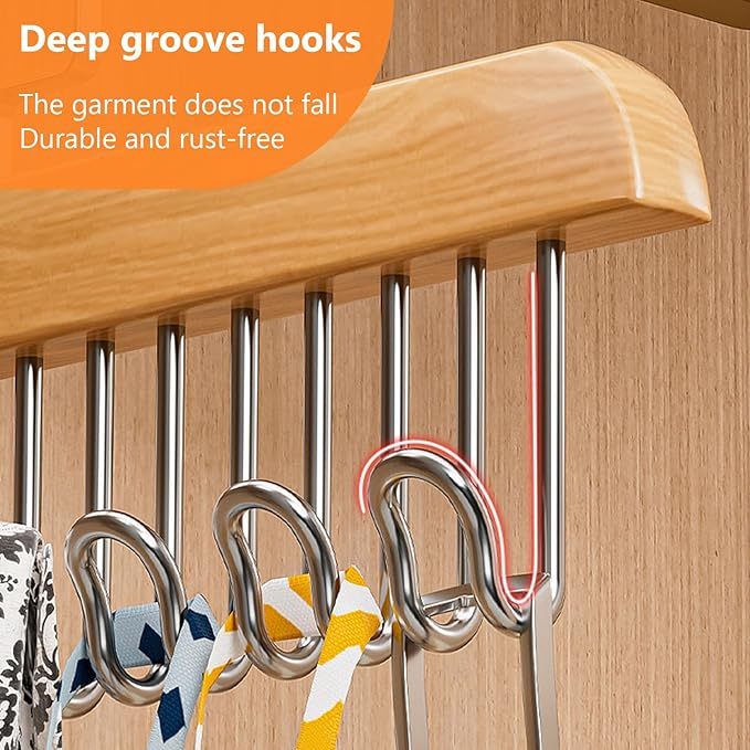 3Pcs Bra Hangers For Closet Organizer, Tank Top Hanger With 8 Hooks, Camisoles, Scarfs Or Belts