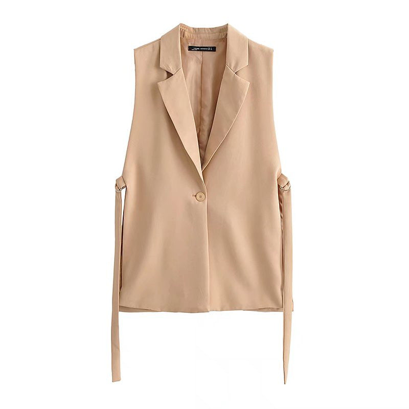 Fashion Polo Collar Sleeveless Vest