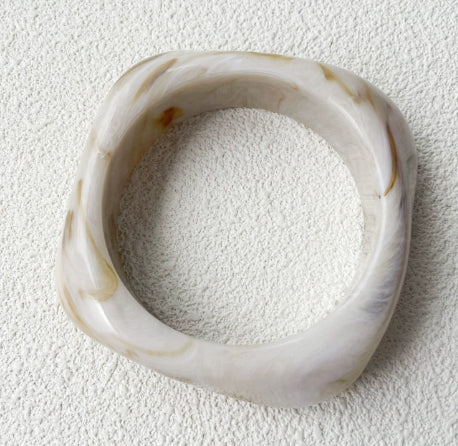 Marbling Acrylic Bracelet Shaped Irregular Square