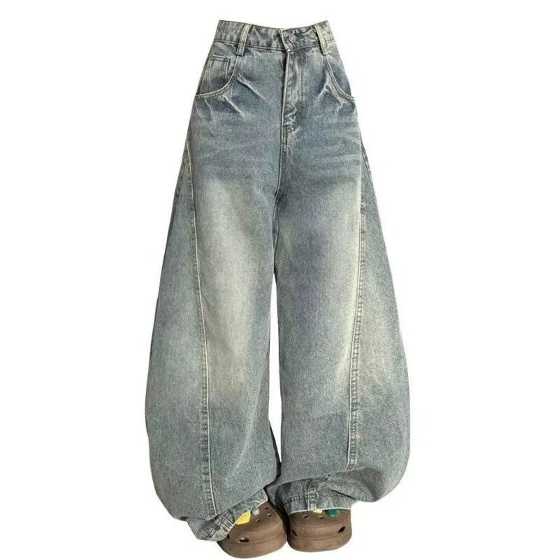 Women's Retro Loose-Fit Slimming Draping Wide-Leg Pants