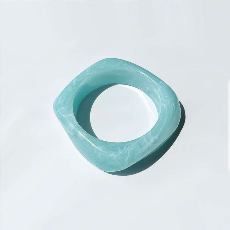 Colorful Multi-color Square Acrylic Bracelet