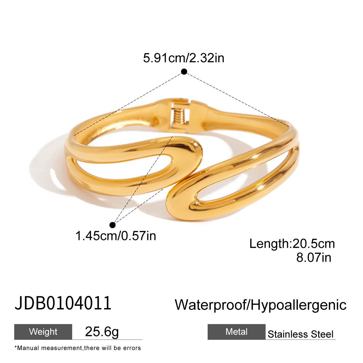 Stainless Steel Double-layer Spring Open Bracelet