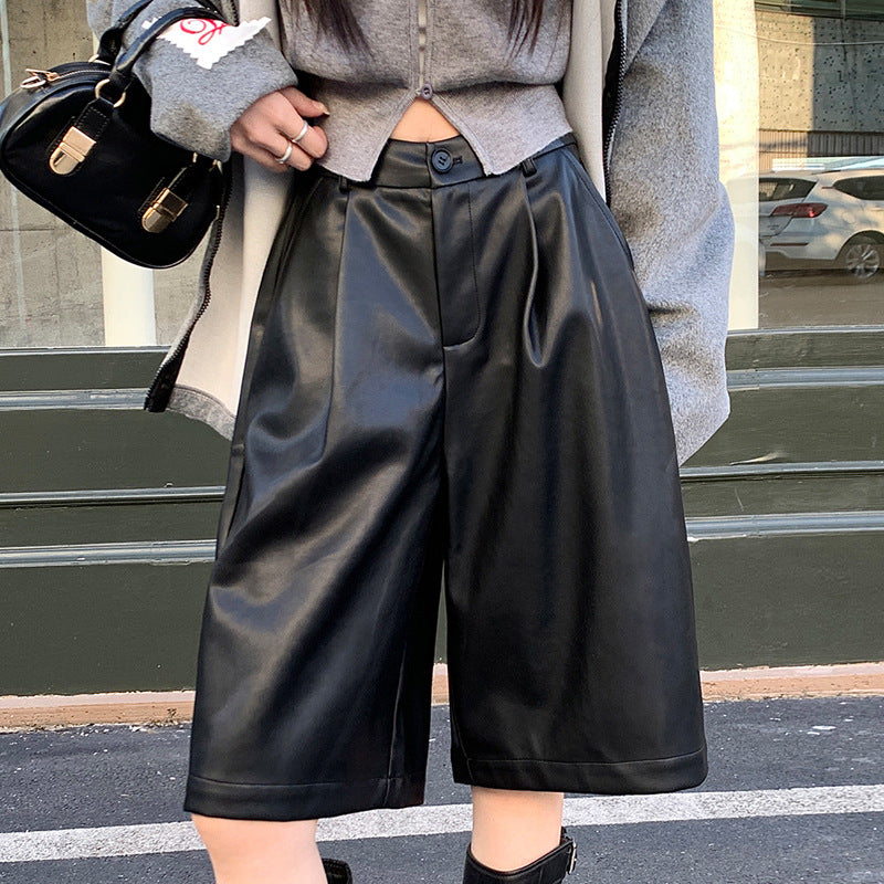 Women's High-waisted Loose-fit Casual Figure-flattering Wide-leg Pants