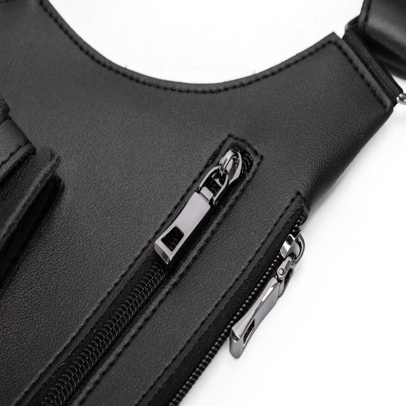 Men's Retro Backpack Belt Underarm Bag Multi-functional