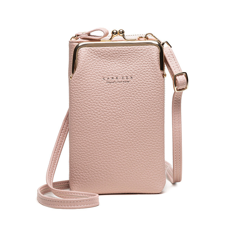 Women's vertical shoulder phone bag