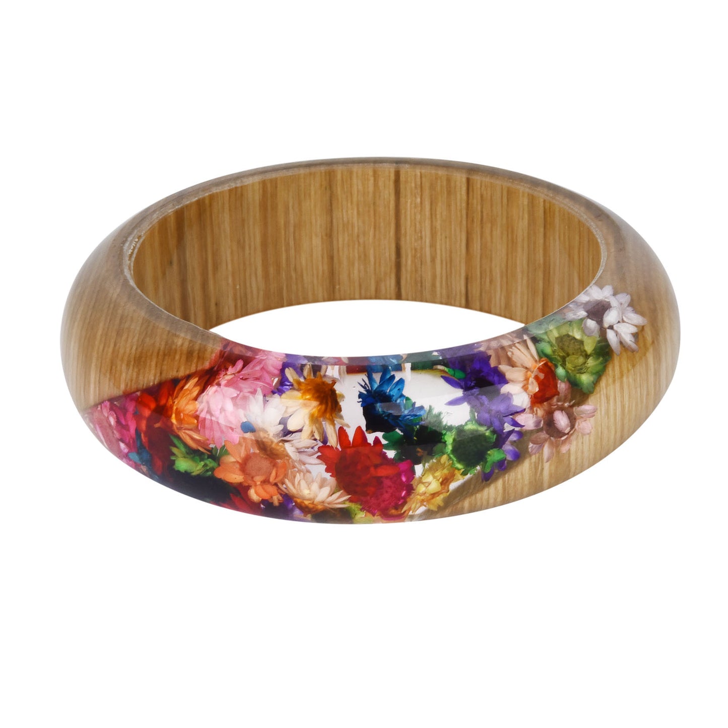 ForeignTrade Personality Epoxy Resin Crystal AB Glue Bamboo Leaf Hydrangea DriedFlower Bracelet Magic Forest