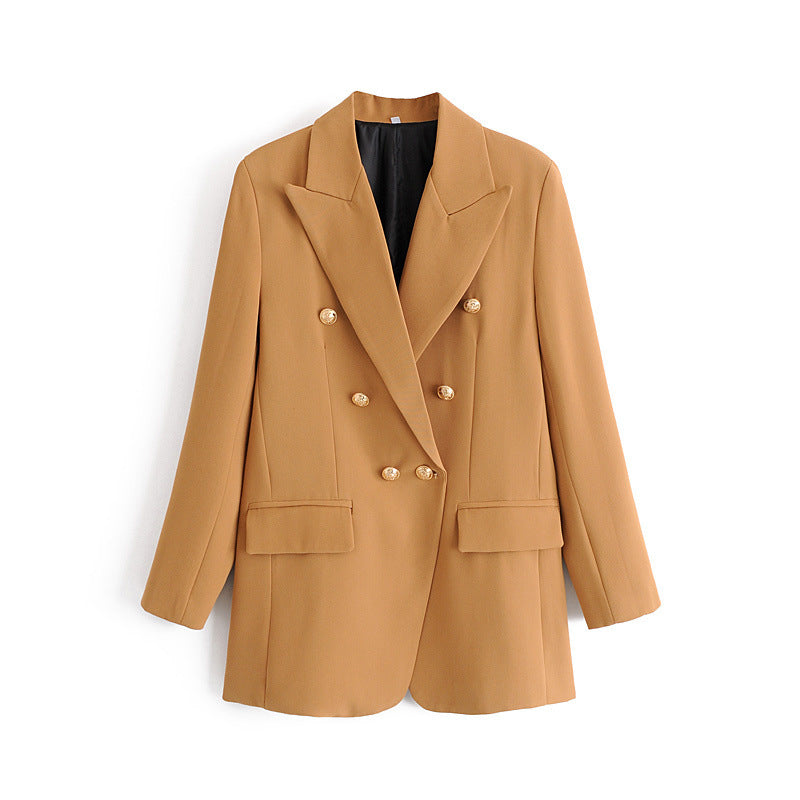All-Match Slimming Loose Casual Double-Breasted Blazer Suit