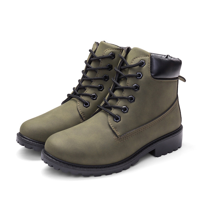 Men and Women Lace Up Ankle Boots Martin Boots