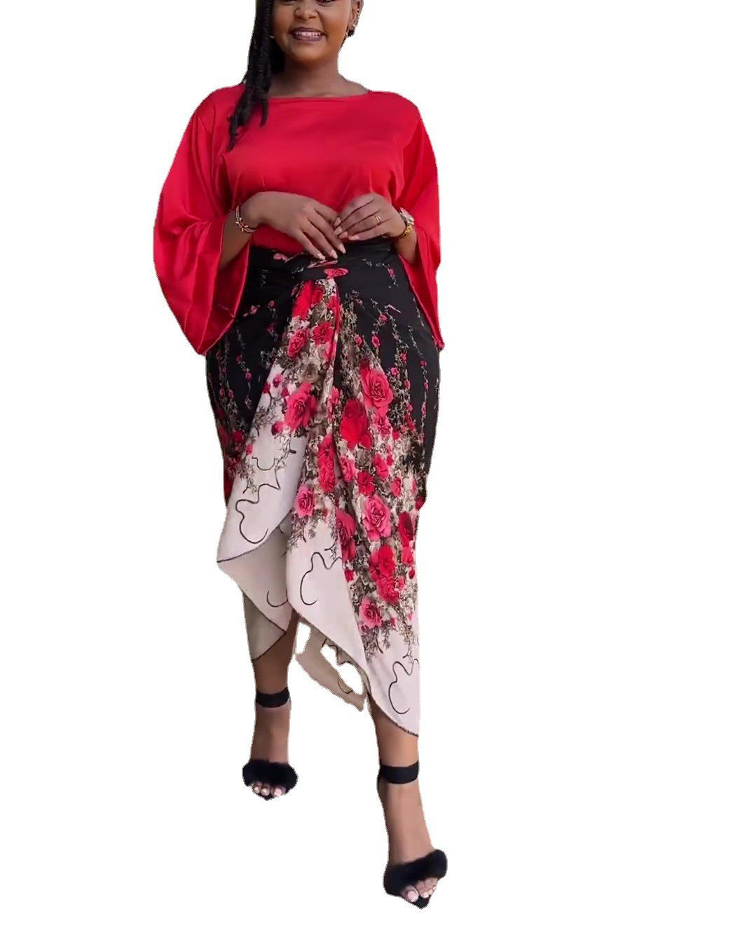 African women's casual set Loose Flare sleeves