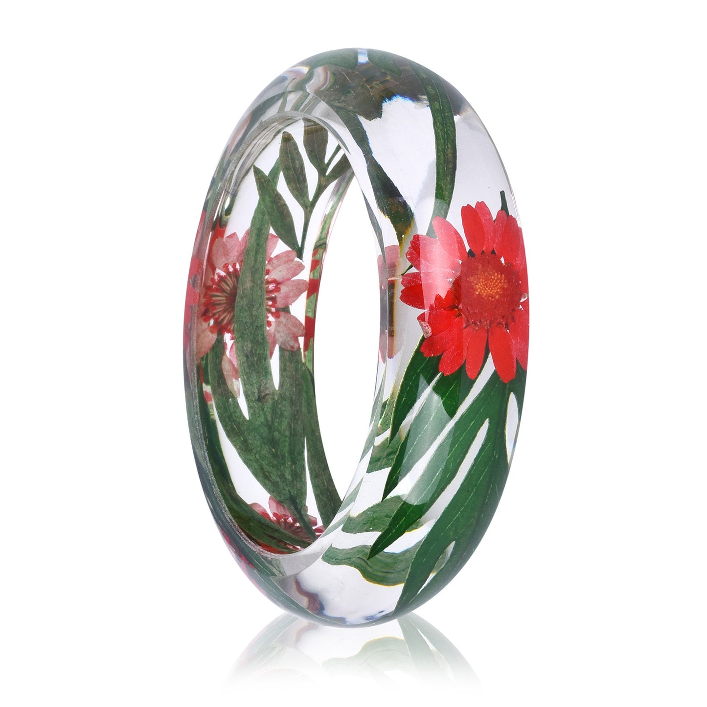 Personalized Epoxy Resin Crystal AB Glue Dried Flower Bracelet Jewelry