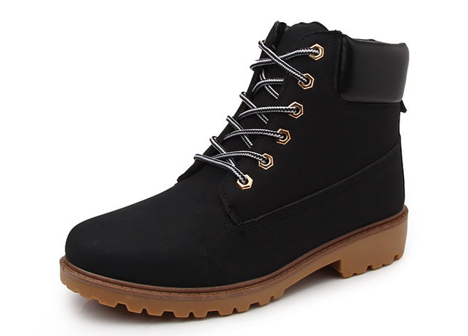 Men and Women Lace Up Ankle Boots Martin Boots