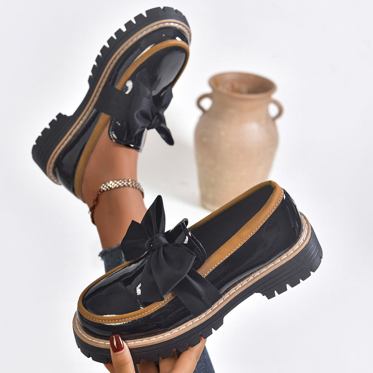 Spring And Autumn Lafo Womens Suede Leather Shoes