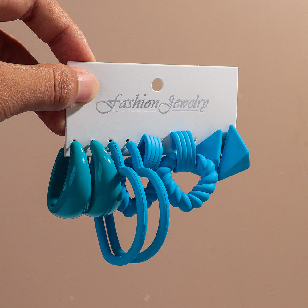 Creative Acrylic Earring Set For Women