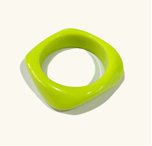 Marbling Acrylic Bracelet Shaped Irregular Square