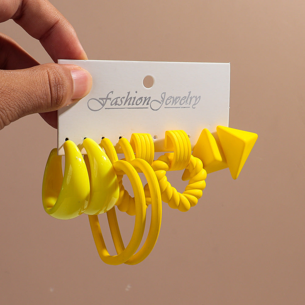 Creative Acrylic Earring Set For Women