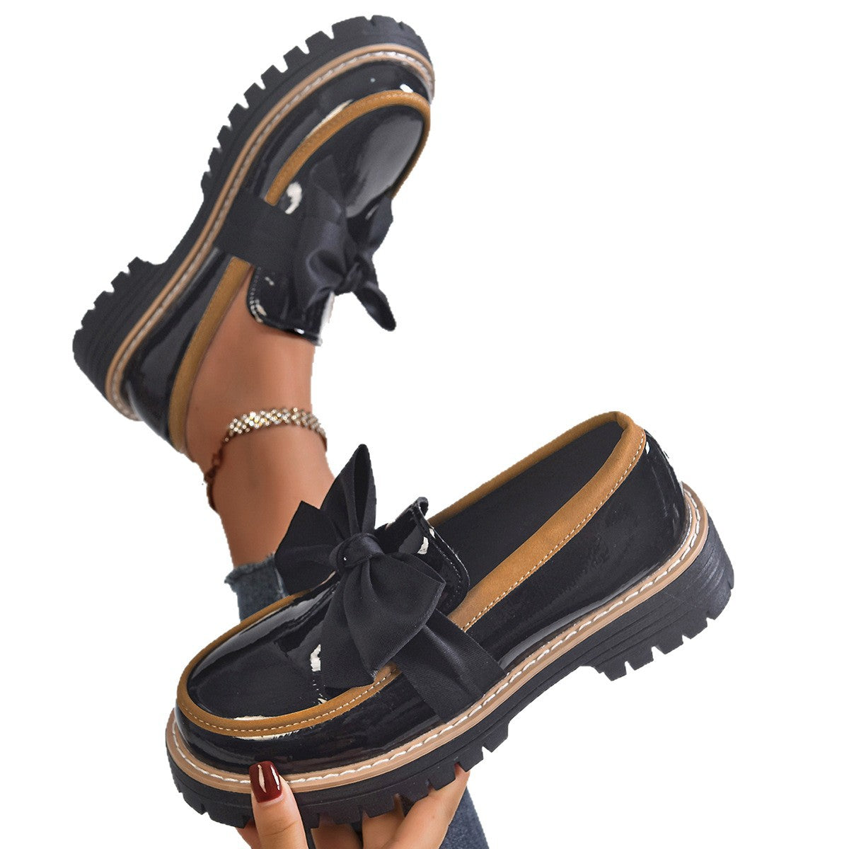 Spring And Autumn Lafo Womens Suede Leather Shoes