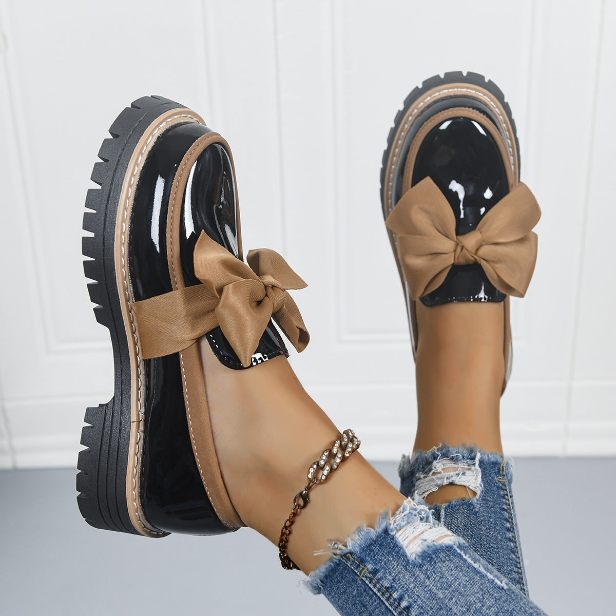 Spring And Autumn Lafo Womens Suede Leather Shoes