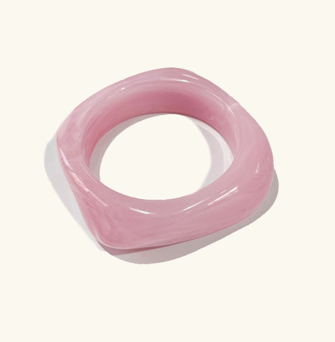 Marbling Acrylic Bracelet Shaped Irregular Square