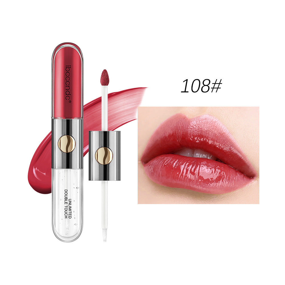 Double-headed Lip Lacquer Matte Waterproof Sweat-proof