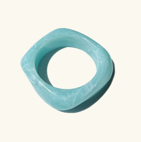 Marbling Acrylic Bracelet Shaped Irregular Square