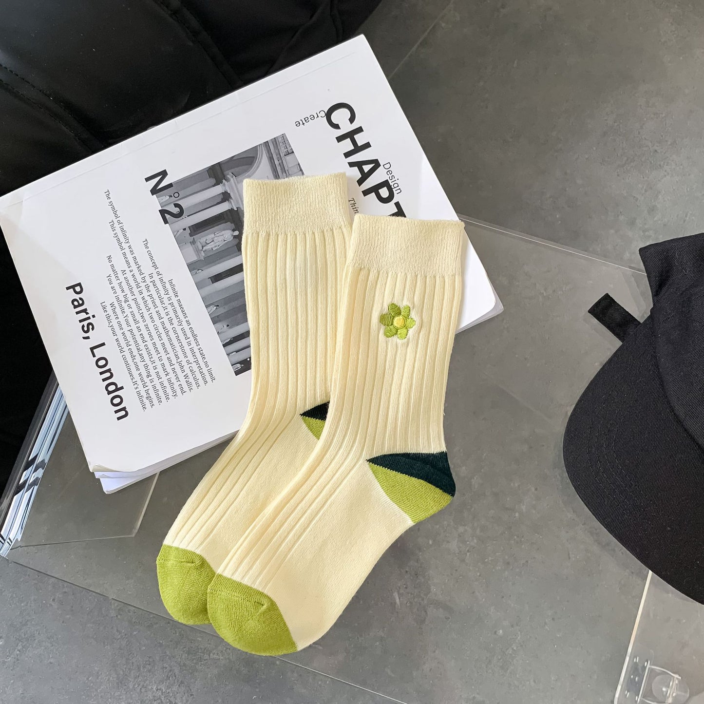 Women's Socks Autumn And Winter Double Needle Fashion Casual