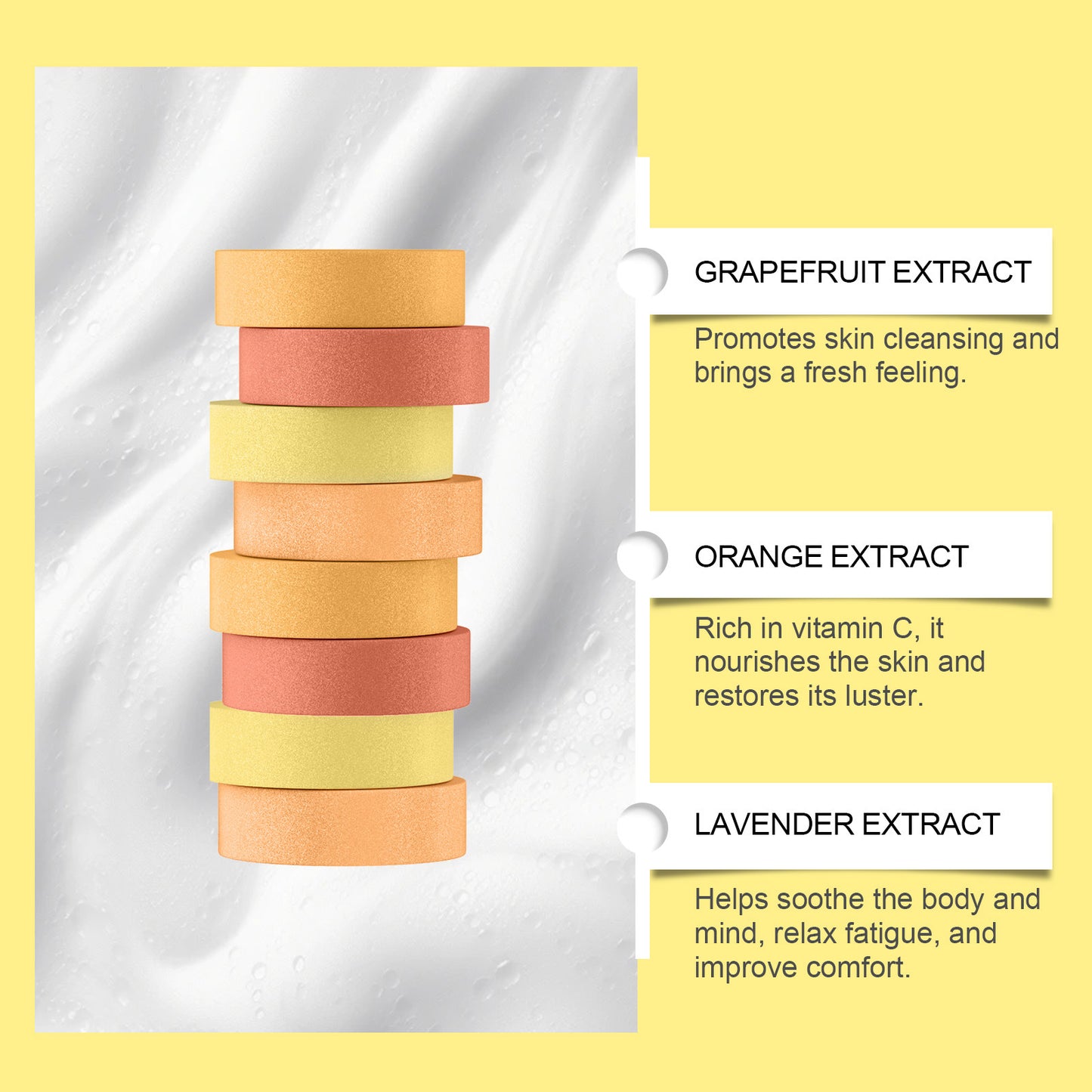 Citrus Mild Nourishing Moisturizing Aromatherapy Shower Tablets