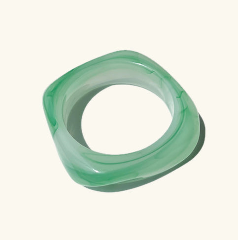Marbling Acrylic Bracelet Shaped Irregular Square