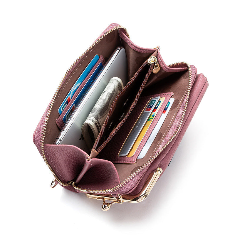 Women's vertical shoulder phone bag