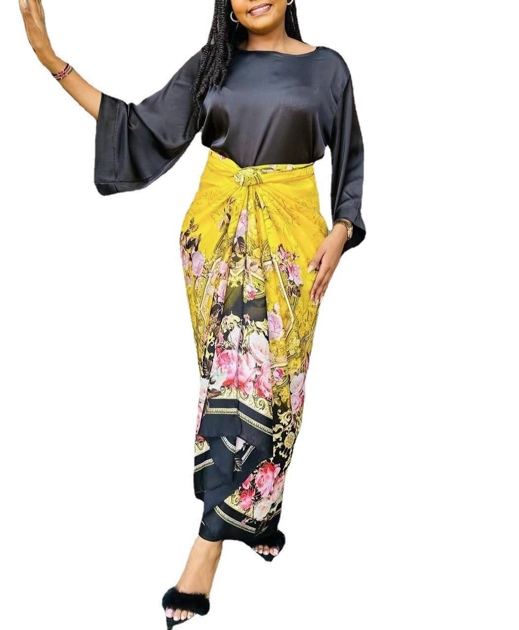 African women's casual set Loose Flare sleeves