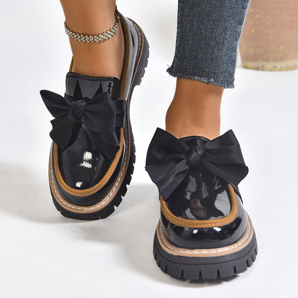 Spring And Autumn Lafo Womens Suede Leather Shoes