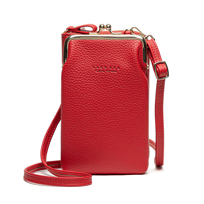 Women's vertical shoulder phone bag