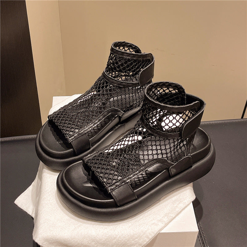 Knitted Hollow-Out Sandals Women's Summer New Style