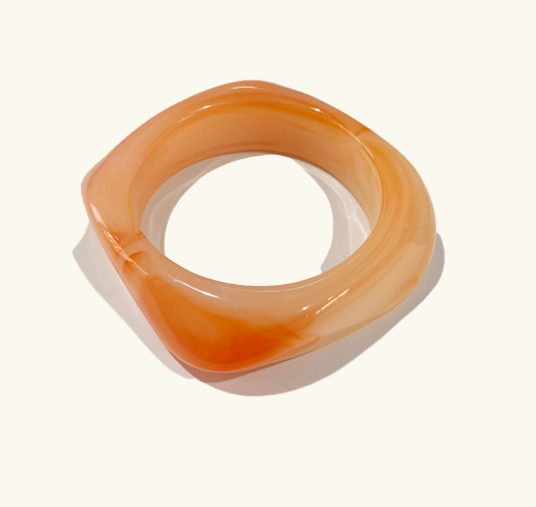 Marbling Acrylic Bracelet Shaped Irregular Square
