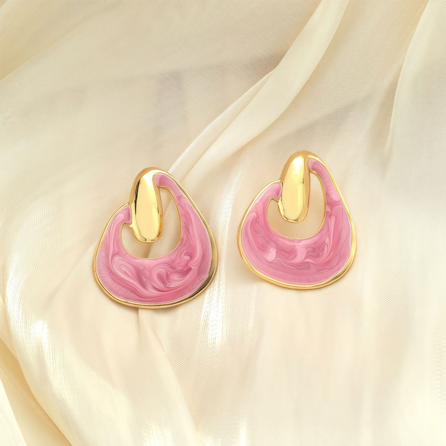 Retro Stainless Steel Color-Lasting Earrings For Women