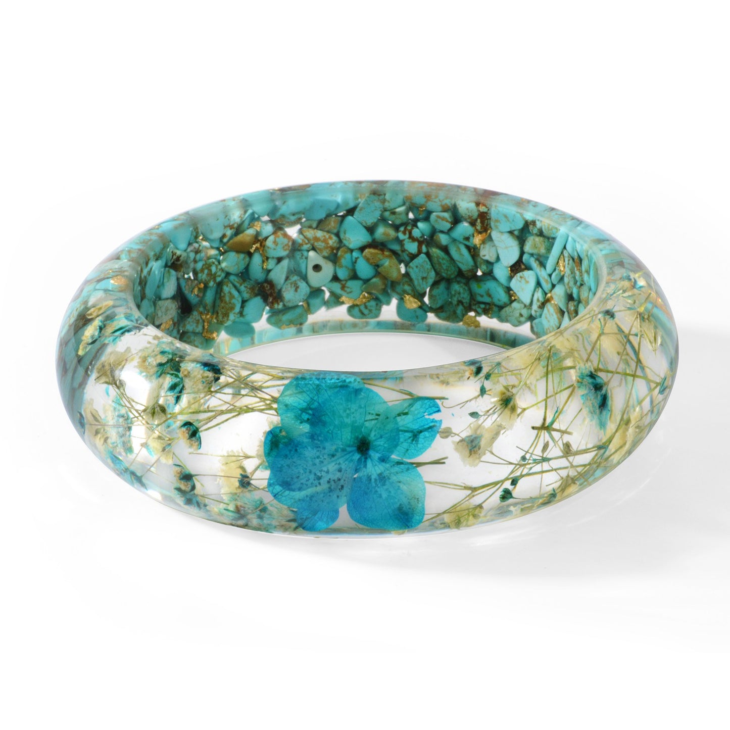 Epoxy Crystal AB Glue Dried Flower Bracelet