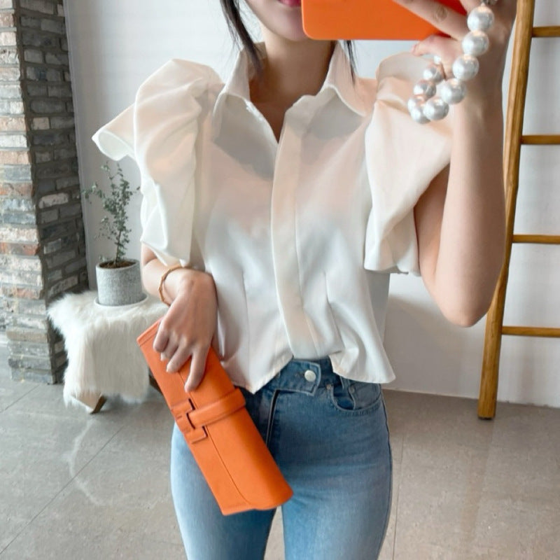 Korean-style Loose Short Blouse For Women
