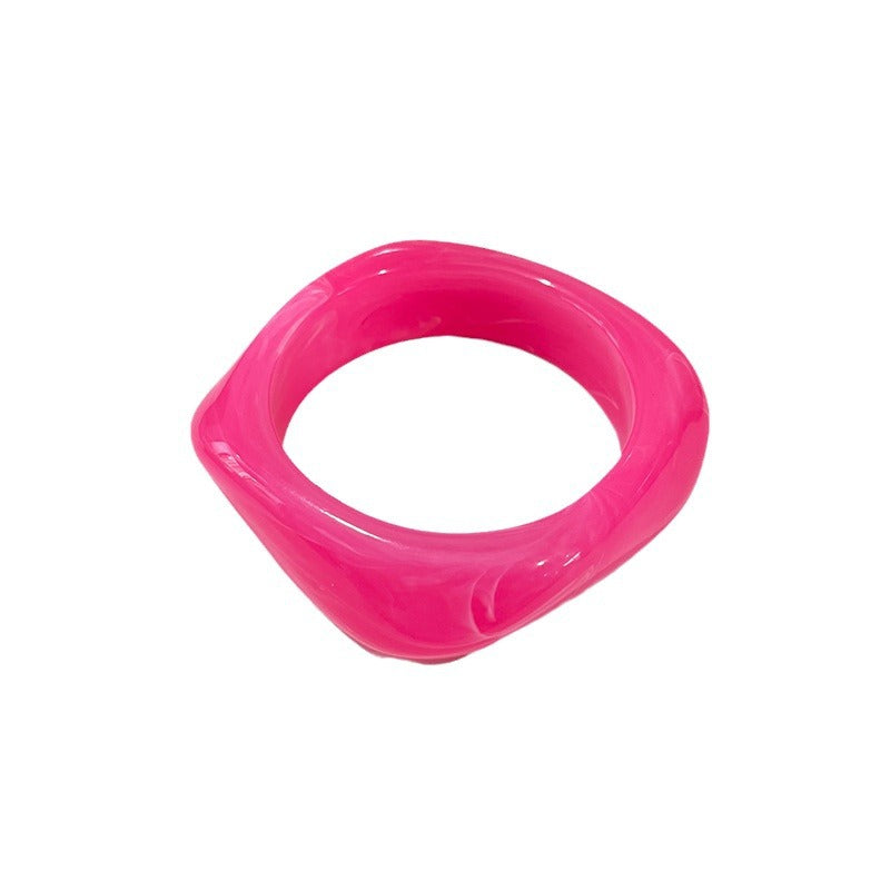 Colorful Multi-color Square Acrylic Bracelet