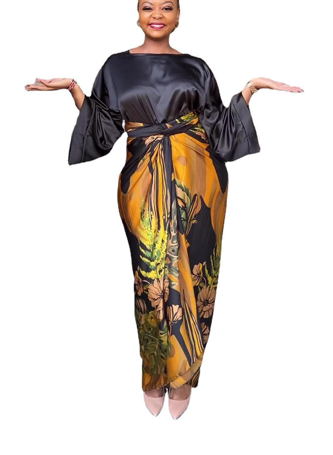 African women's casual set Loose Flare sleeves