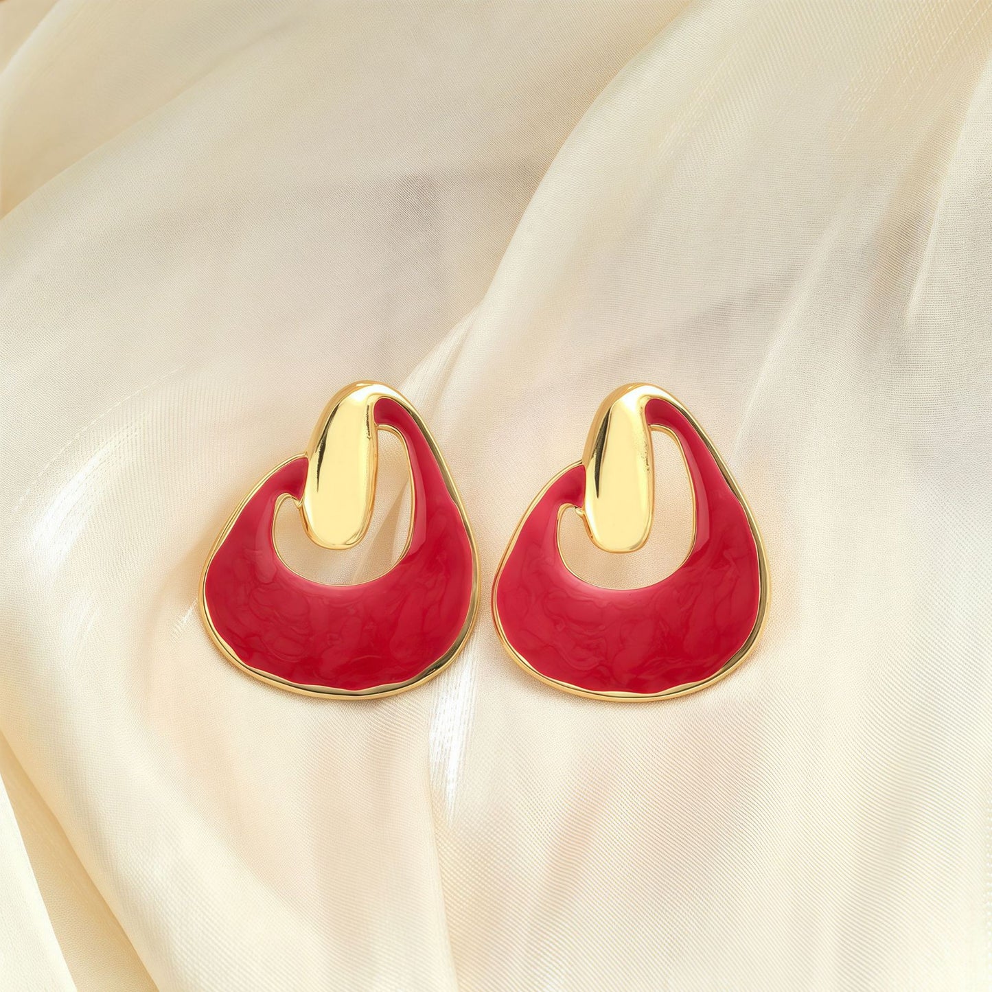 Retro Stainless Steel Color-Lasting Earrings For Women