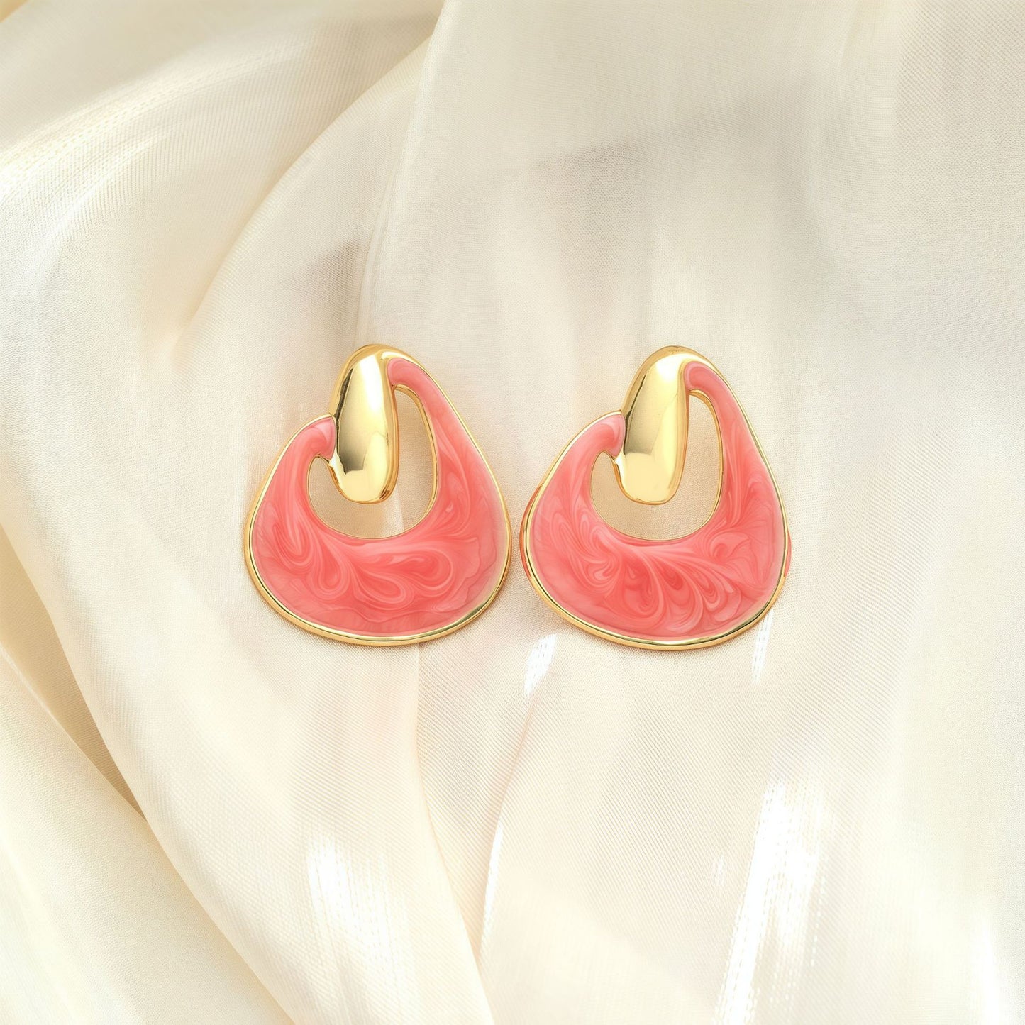 Retro Stainless Steel Color-Lasting Earrings For Women