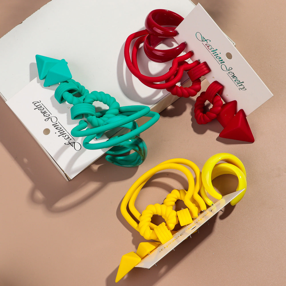 Creative Acrylic Earring Set For Women