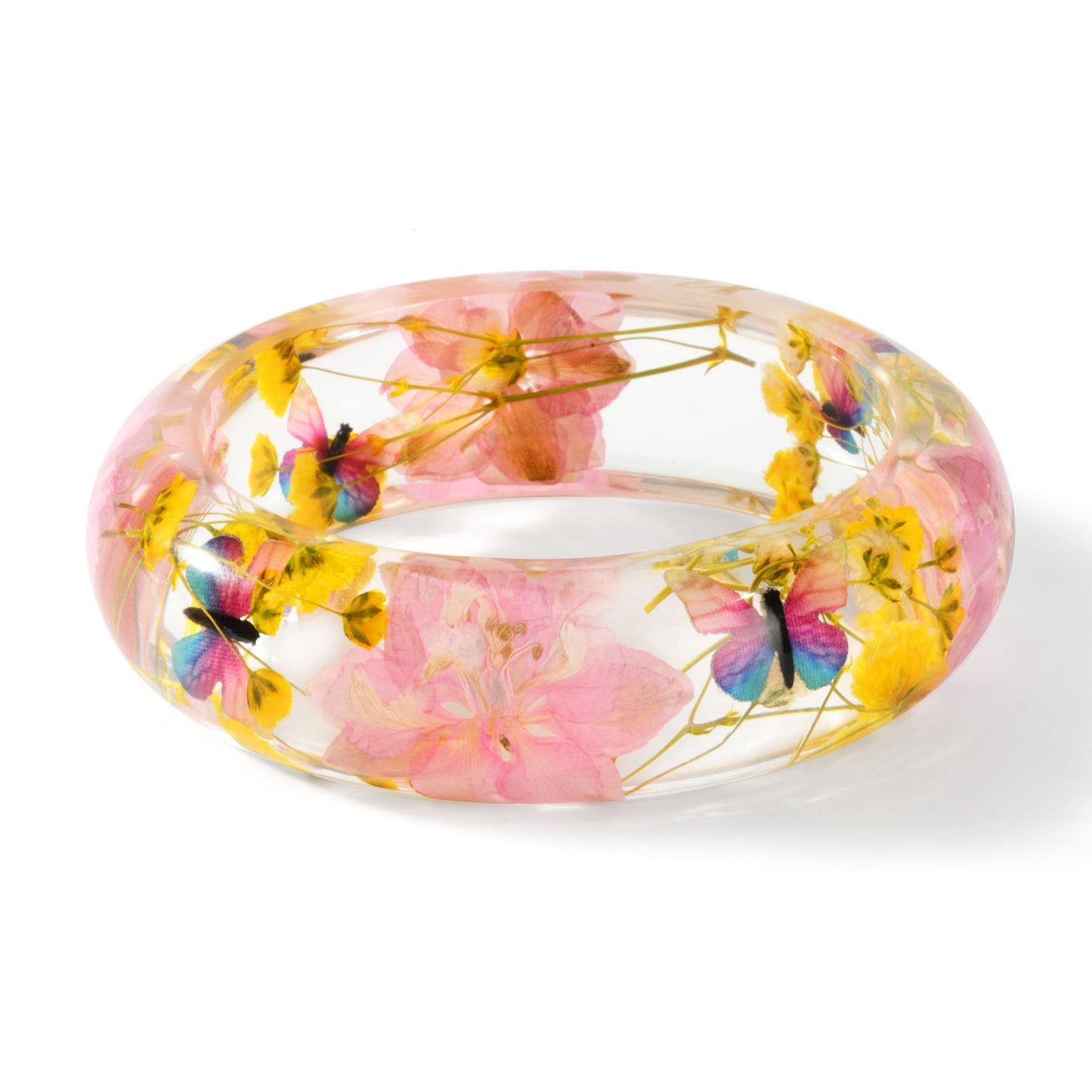 Epoxy Crystal AB Glue Dried Flower Bracelet